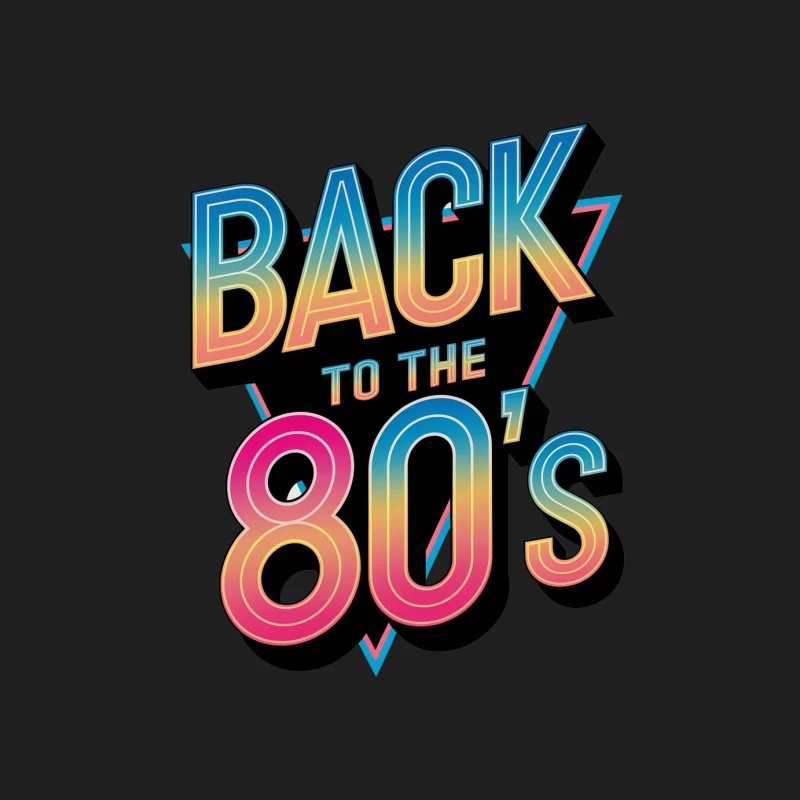 Retro 80s Gradient Typography Design with Nostalgia Male Tank Top