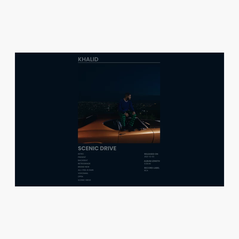 Khalid's "Scenic Drive" Album Cover: A Nighttime Urban Adventure Travel Mug