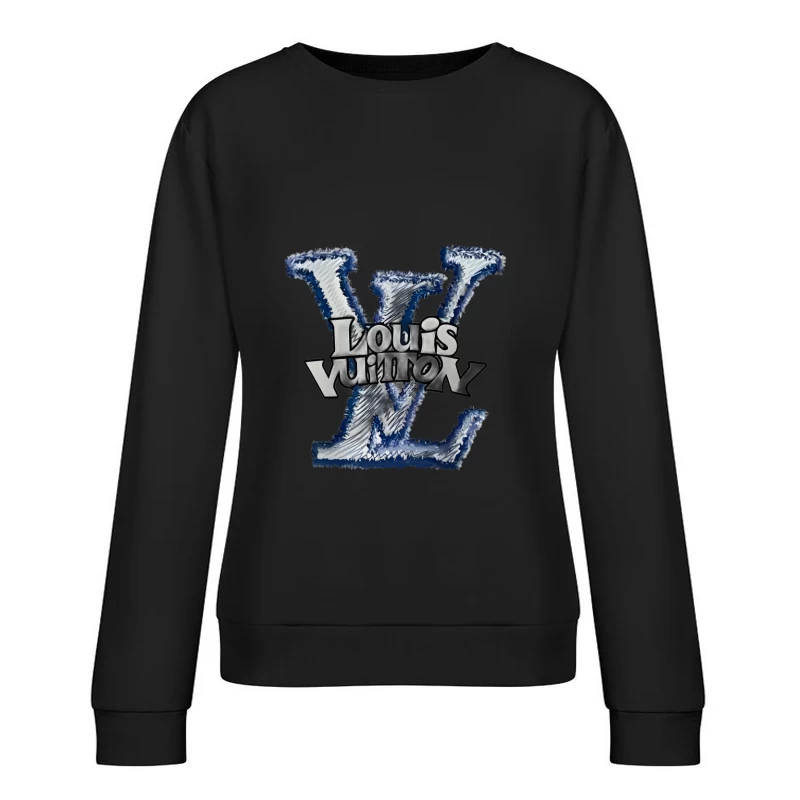 Louis Vuitton Graffiti-Logo Design Damen Pullover Sweatshirt