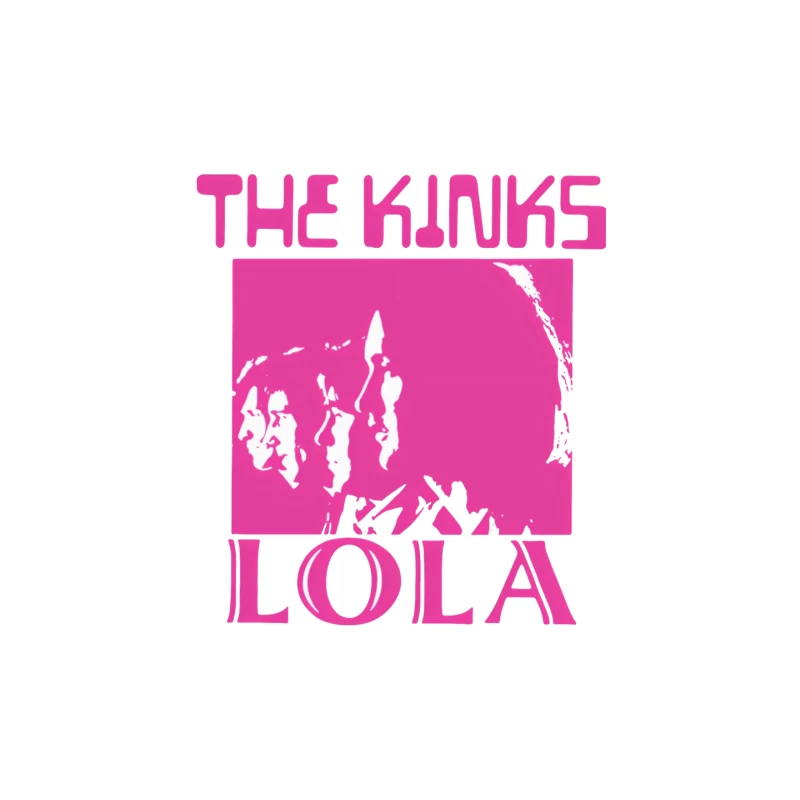 The Kinks 'Lola' Pink Album Cover Art Mouse Pad