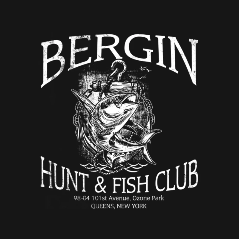 Bergin Hunt and Fish Club, distressed Mouse Pad