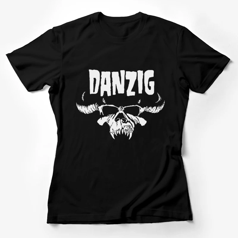 Danzig Band Gothic Skull Logo Design Female T-Shirt