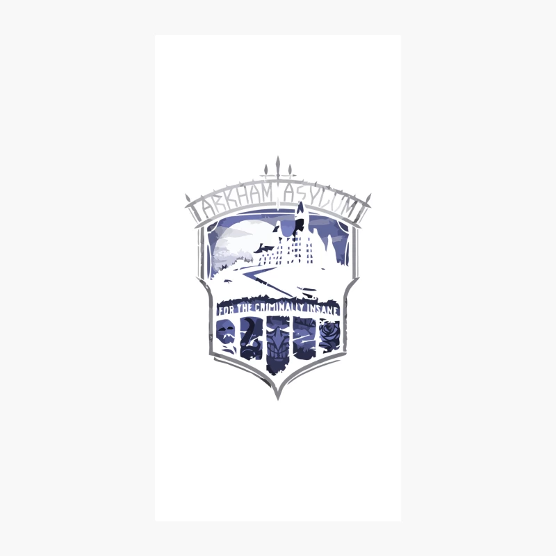 Arkham Asylum: Gothic Logo Design for Batman's Infamous Psychiatric Hospital iPhone Case