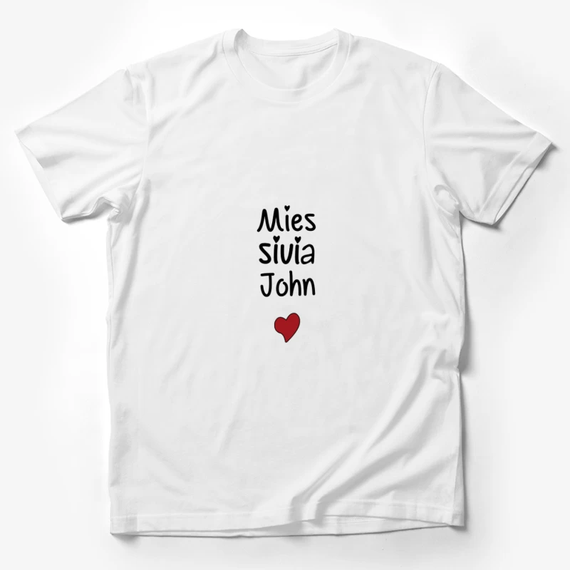 Noms avec Design de Coeur Homme T-Shirt