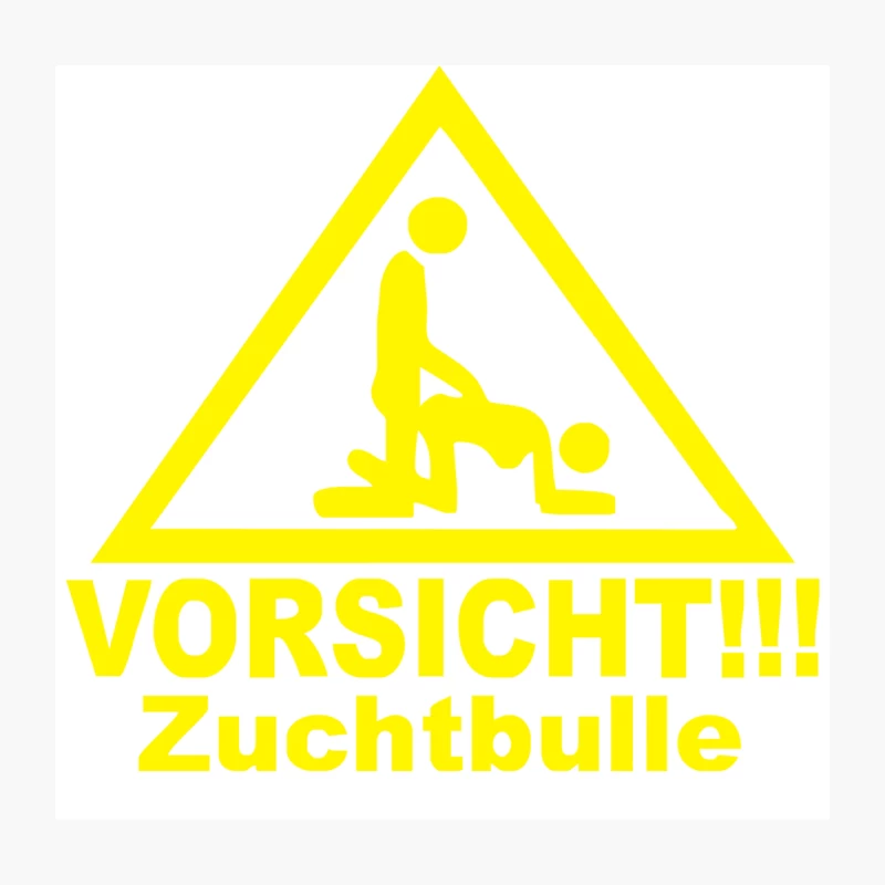 Vorsicht Zuchtbulle Funny Throw Pillow