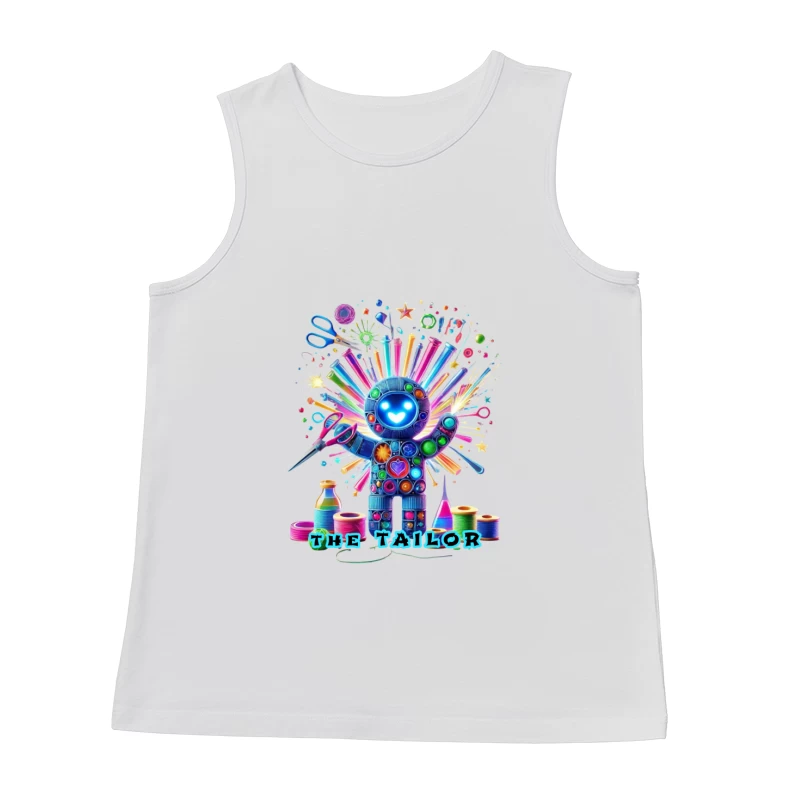 The Magical Sewing Robot: A Colorful Crafting Fantasy Male Tank Top