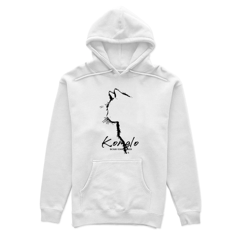 Katzenumriss-Kunstdesign Damen Pullover Hoodie