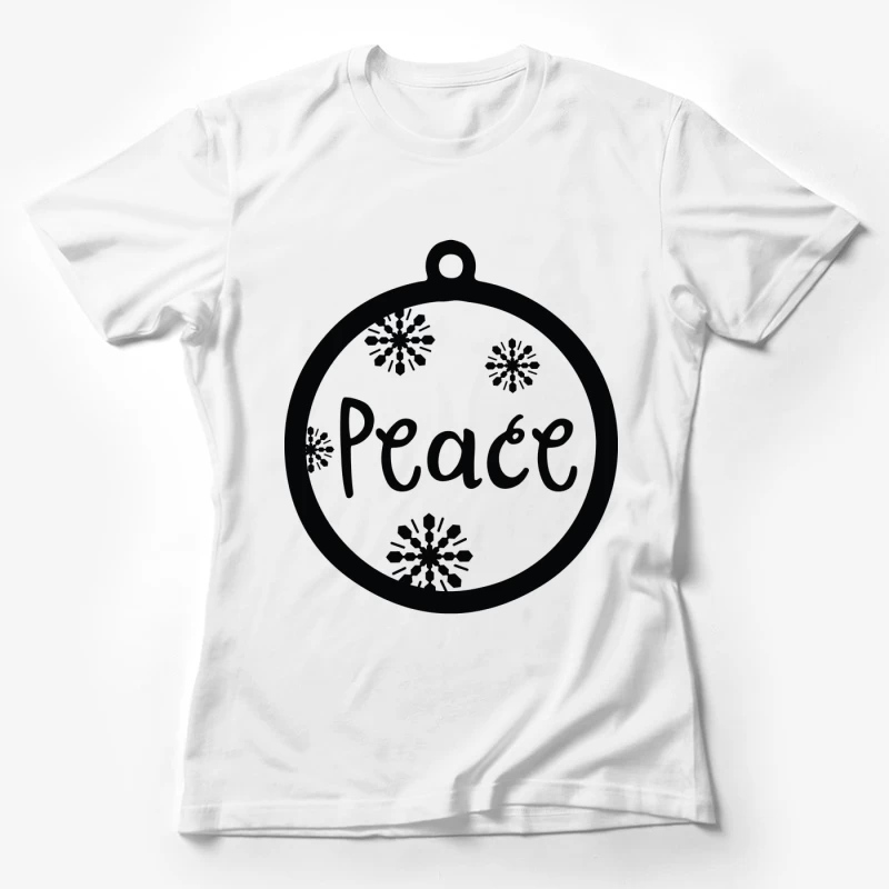 Ornement rond avec paix Femme T-Shirt