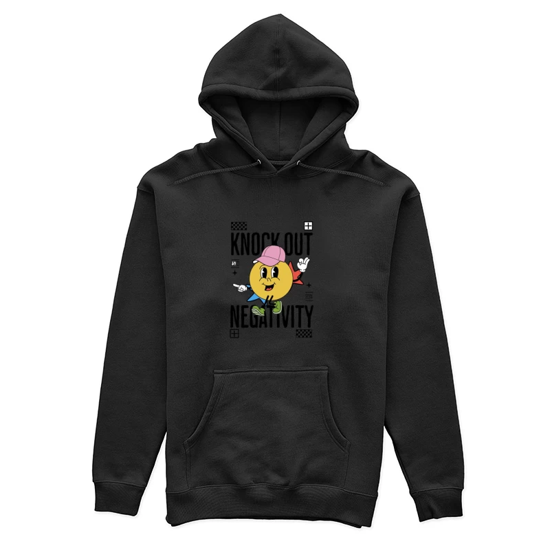 Optimistischer Emoji mit Botschaft Damen Pullover Hoodie