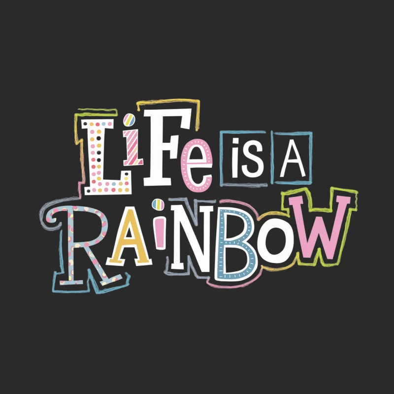 Playful Rainbow Typography Design Baseball Cap