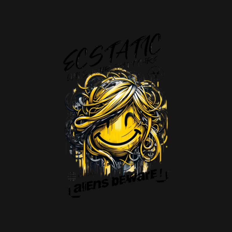 Lächelnde, abstrakte, emoji, künstlerische Skizze Herren Langarm T-Shirt