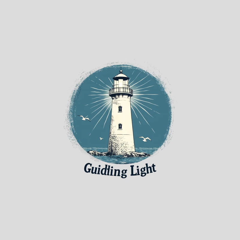 Vintage Nautical Lighthouse Beacon Illustration Baseball Cap