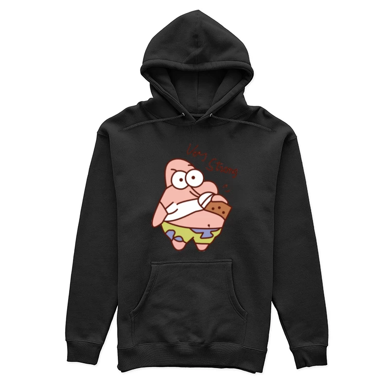 Starker Cartoon-Charakter mit Keks Damen Pullover Hoodie