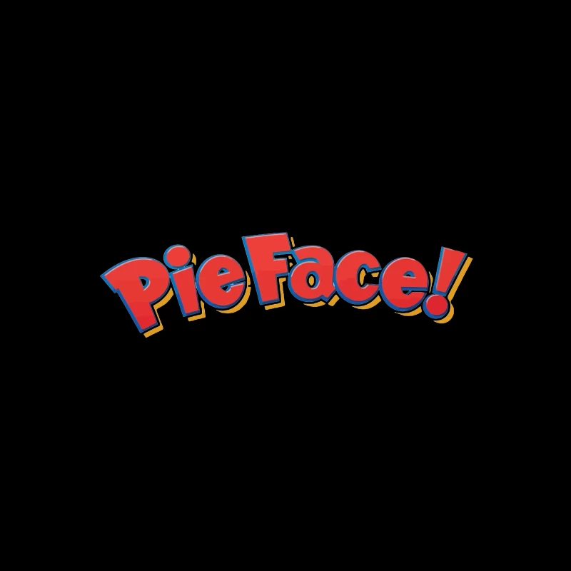 Pie Face Classic Game Logo in Red Cartoon Letters Coffee Mug