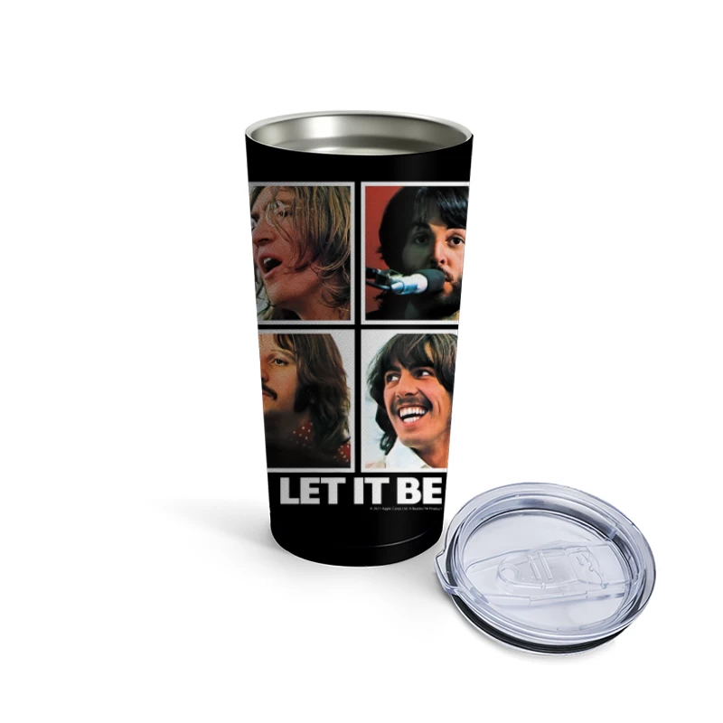 Four Classic Snapshots from The Let It Be Recording Sessions Travel Mug