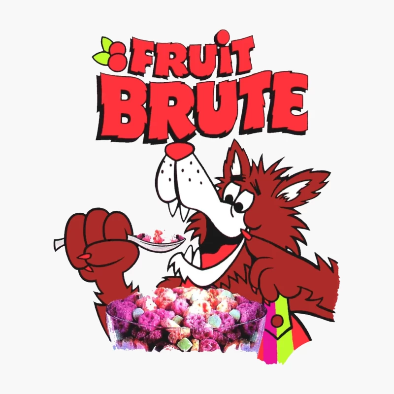 Vintage Fruit Brute Monster Cereal Mascot Logo Cotton Tote Bag