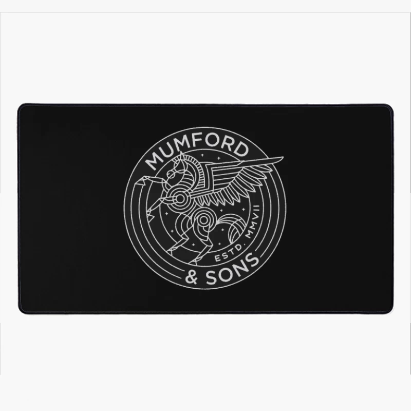 Mumford & Sons Geometric Pegasus Band Logo Desk Mat