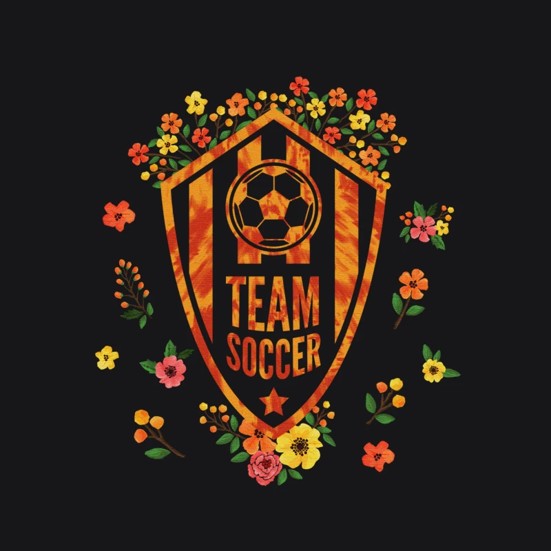 Florales Fußball-Design mit Blumenverzierung Herren Pullover Hoodie