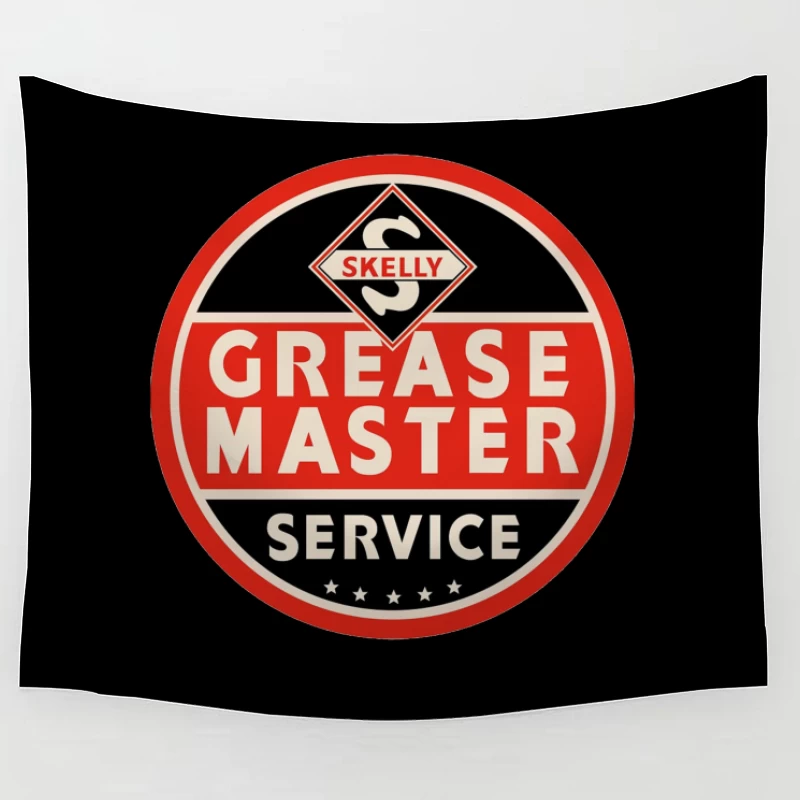 Vintage Skelly Grease Master Service Station Sign Tapestry