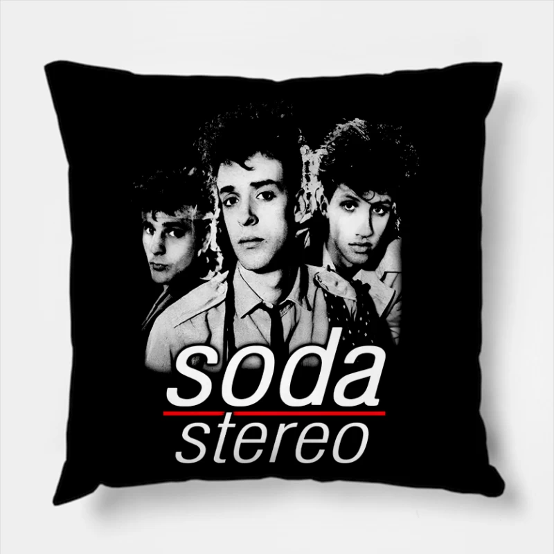 Soda Stereo Band Throw Pillow