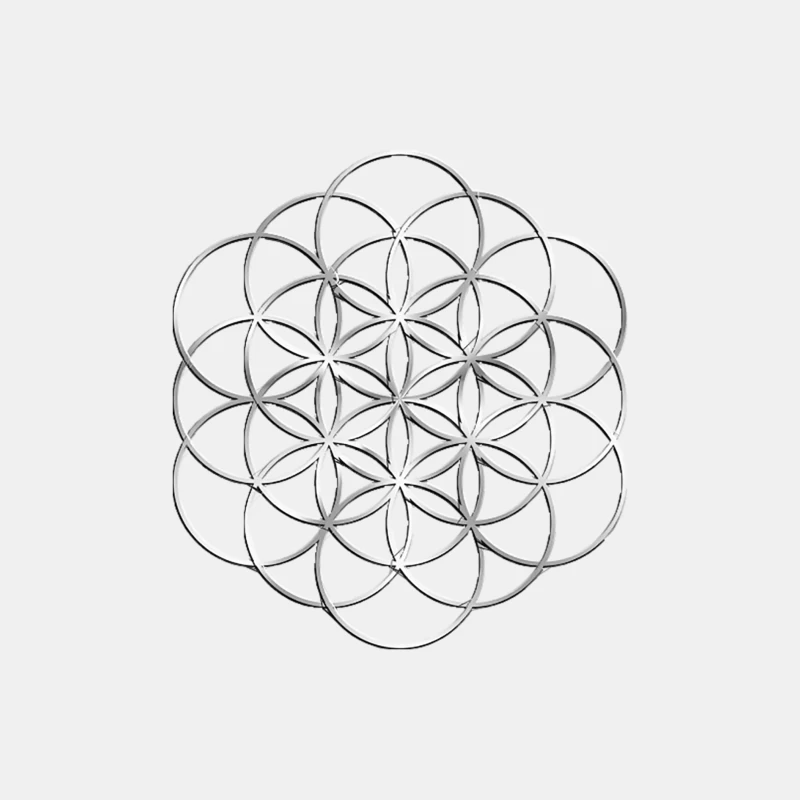 3D Silver Mandala Design 3  Sacred Geometry Flower of Life Mandala Male Tank Top