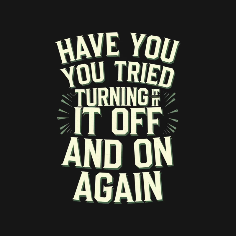 Humorous IT Support Typography: The Classic Reboot Advice Male Long Sleeve T-Shirt