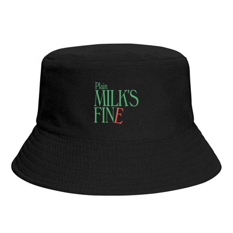 Plain Milk's Fine Typography Design Bucket Hat