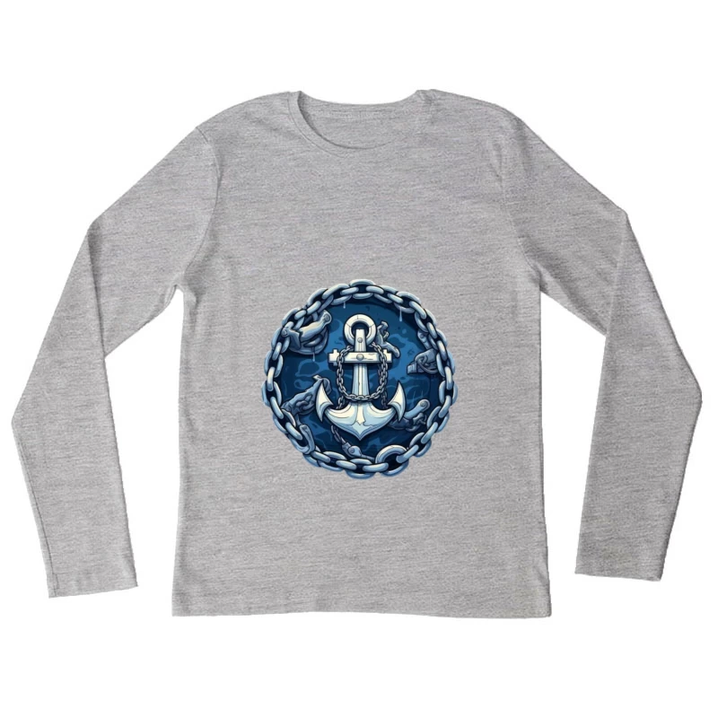 Anchor and Chains Emblem Female Long Sleeve T-Shirt
