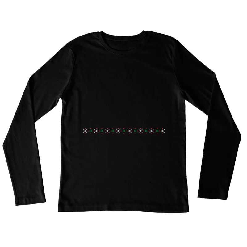Motif géométrique festif Femme Manches Longues T-Shirt