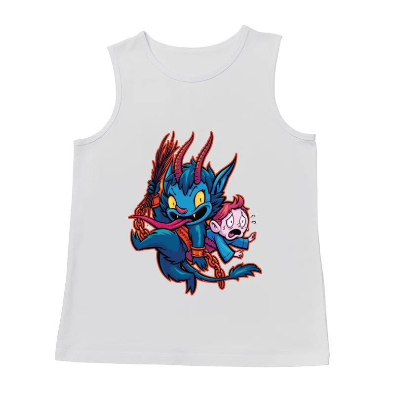 Playful Demon with a Child Male Tank Top