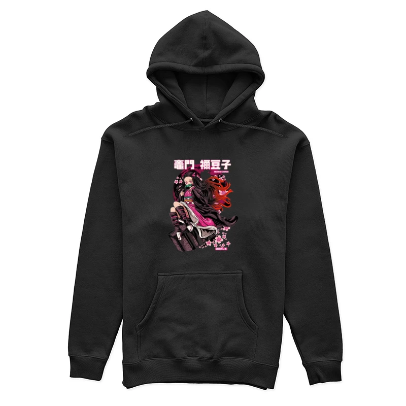 Nezuko Kamado mit Kirschblütenhintergrund Damen Pullover Hoodie