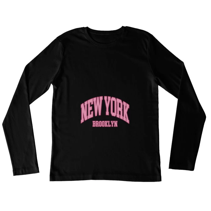 Design Graphique New York Brooklyn Femme Manches Longues T-Shirt