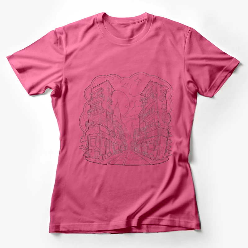 Urban Fantasy Street Scene Female T-Shirt