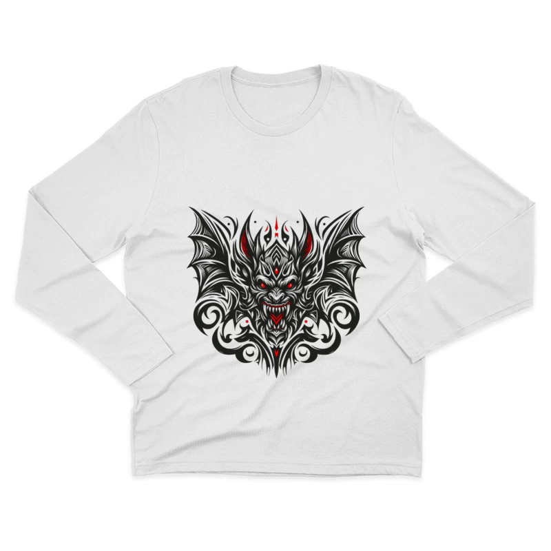 Dunkles Dämonen-Design Herren Langarm T-Shirt