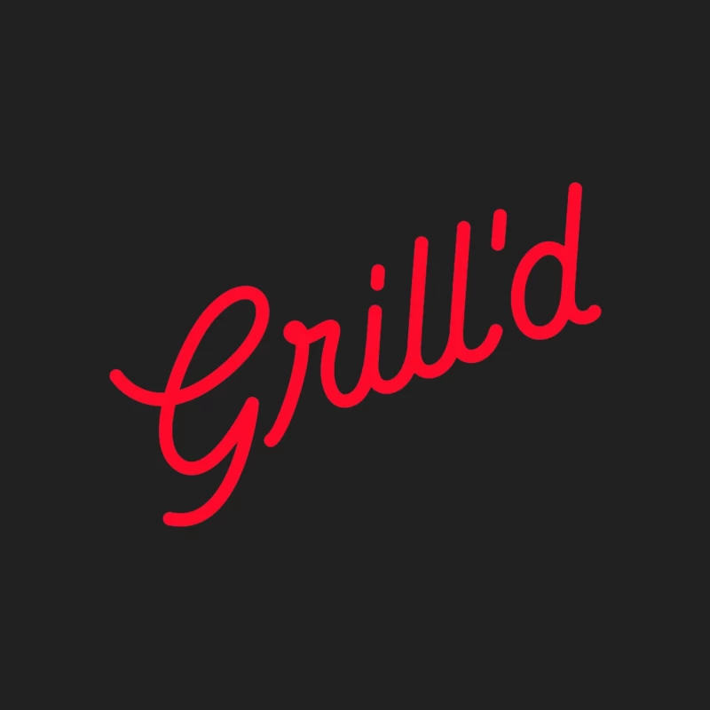 Red Script Logo of Grill'd Restaurant Chain Bucket Hat