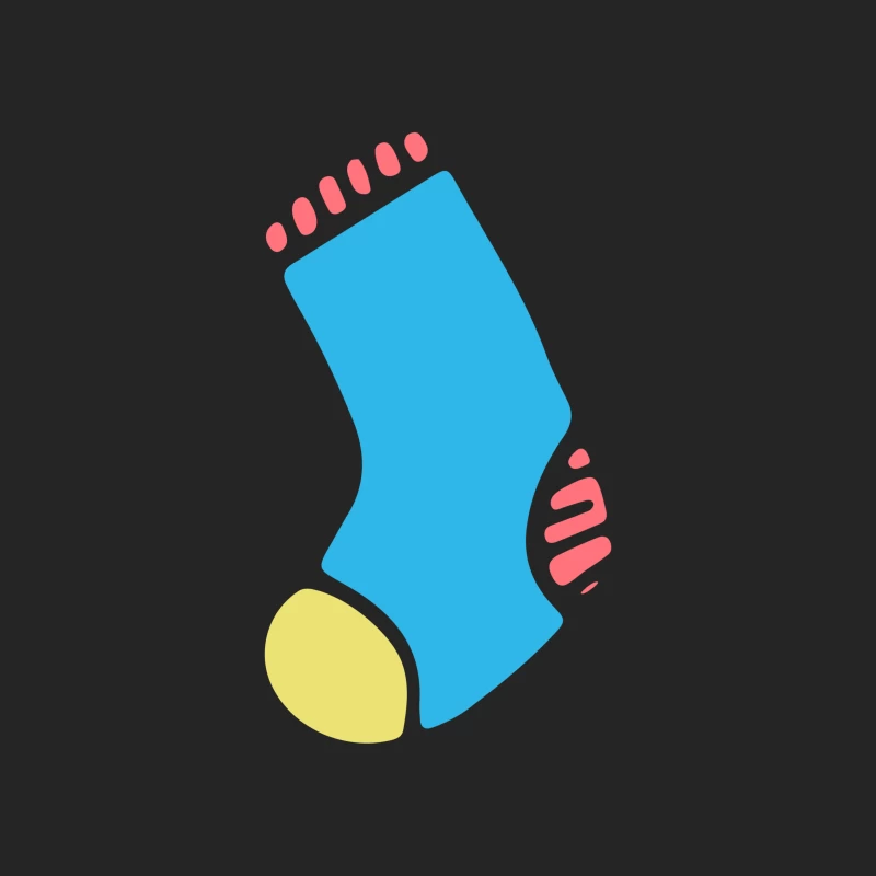 Chaussette bleue avec détails colorés Homme Sweat-shirt à enfiler