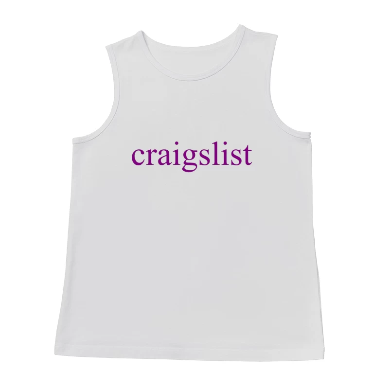 Craigslist Purple Logo Design Male Tank Top