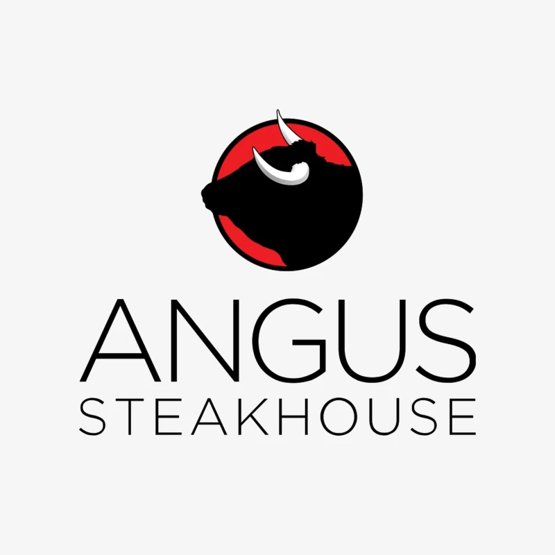 Angus Steakhouse Modern Logo with Bull Silhouette Female Pullover Sweatshirt