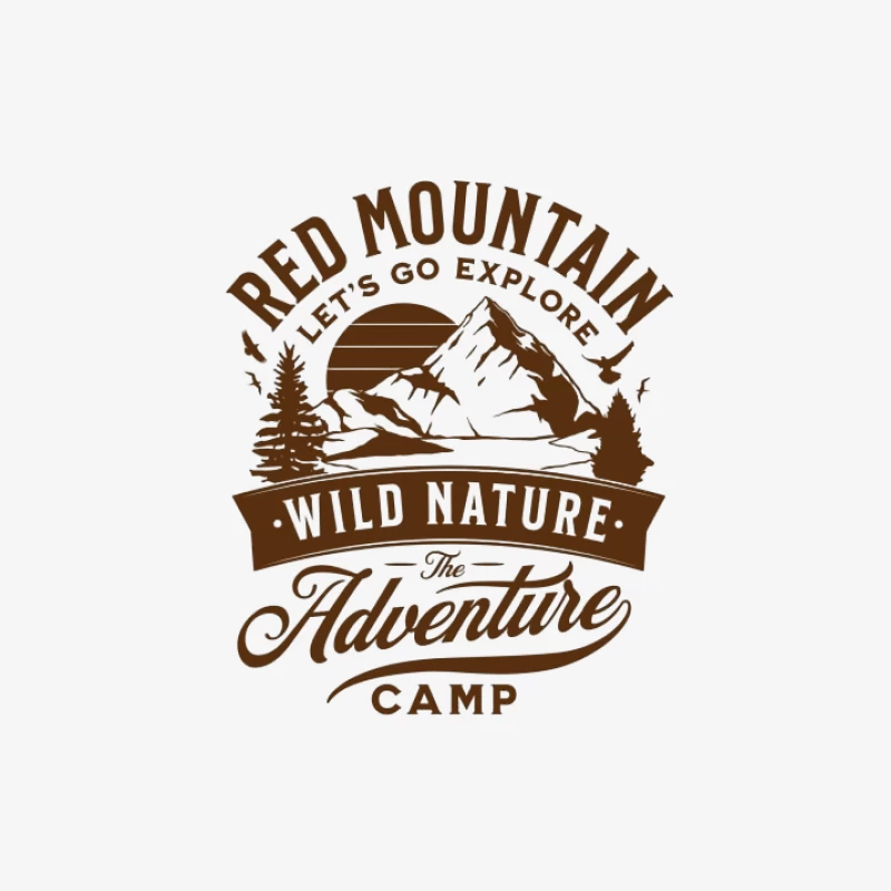 Aventure Sauvage au Camp Red Mountain Homme Manches Longues T-Shirt