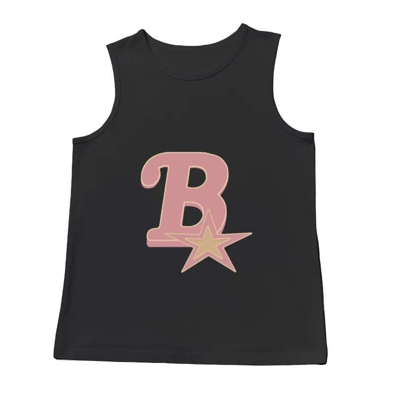 Rosa Buchstabe B mit Stern Herren Tanktops