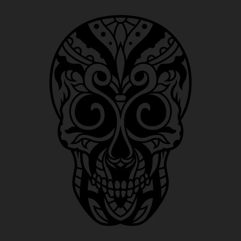 Calavera ornementale monochrome Homme Sweat-shirt à enfiler