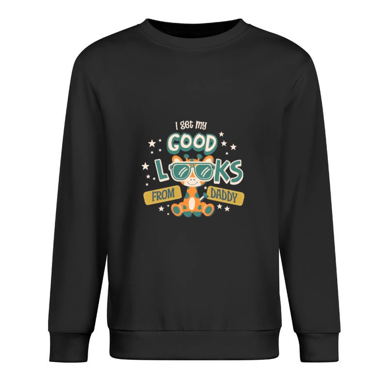Design de girafe mignon avec lunettes de soleil Homme Sweat-shirt à enfiler