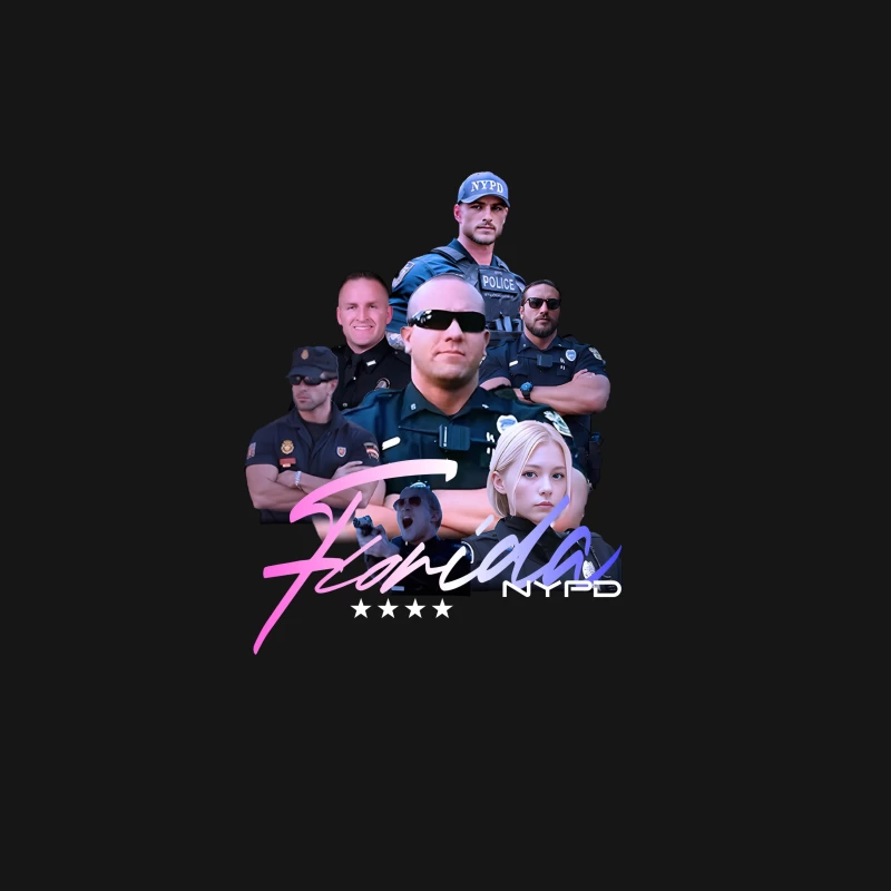 Gruppe von Polizisten mit Schriftzug Herren T-Shirt
