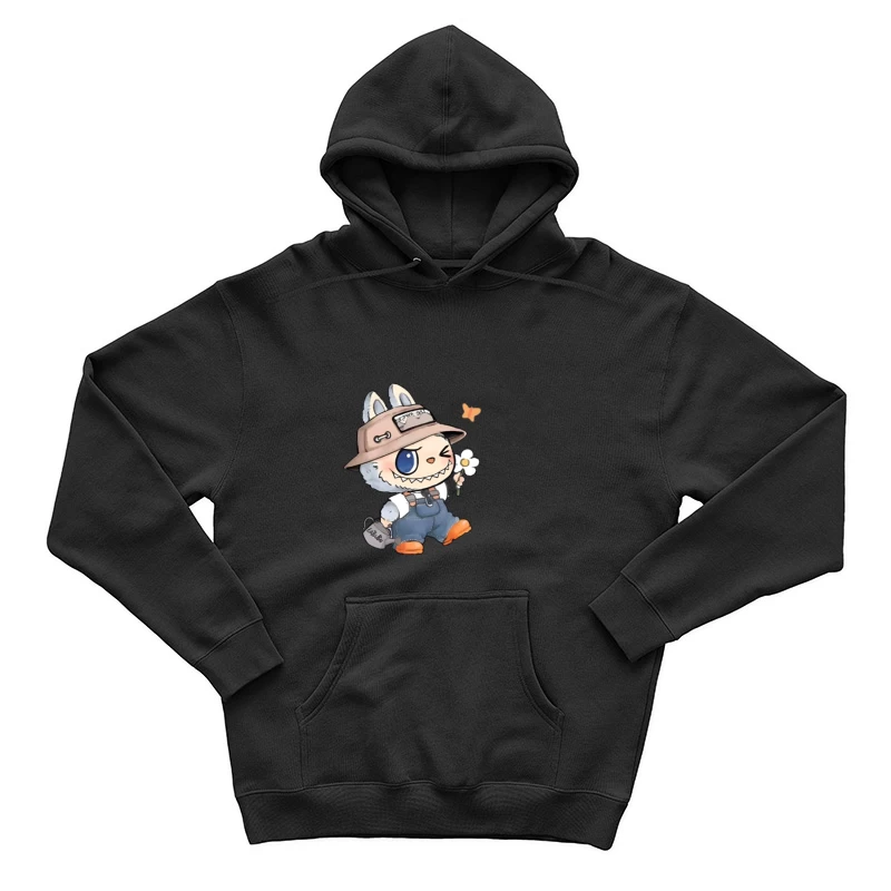 Adorable mascotte de dessin animé avec fleur Homme Sweat à capuche
