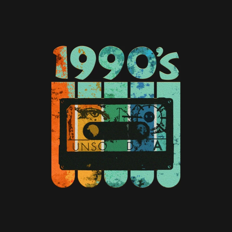 Retro 1990er Jahre Kassetten-Design Herren T-Shirt