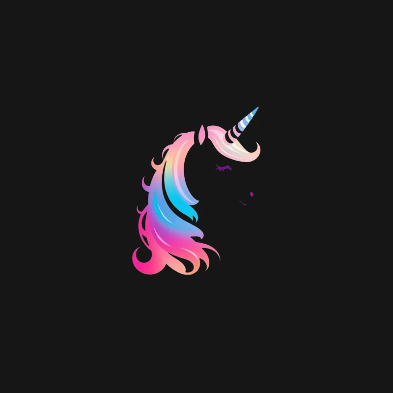 Rainbow Pastel Unicorn Silhouette Desk Mat