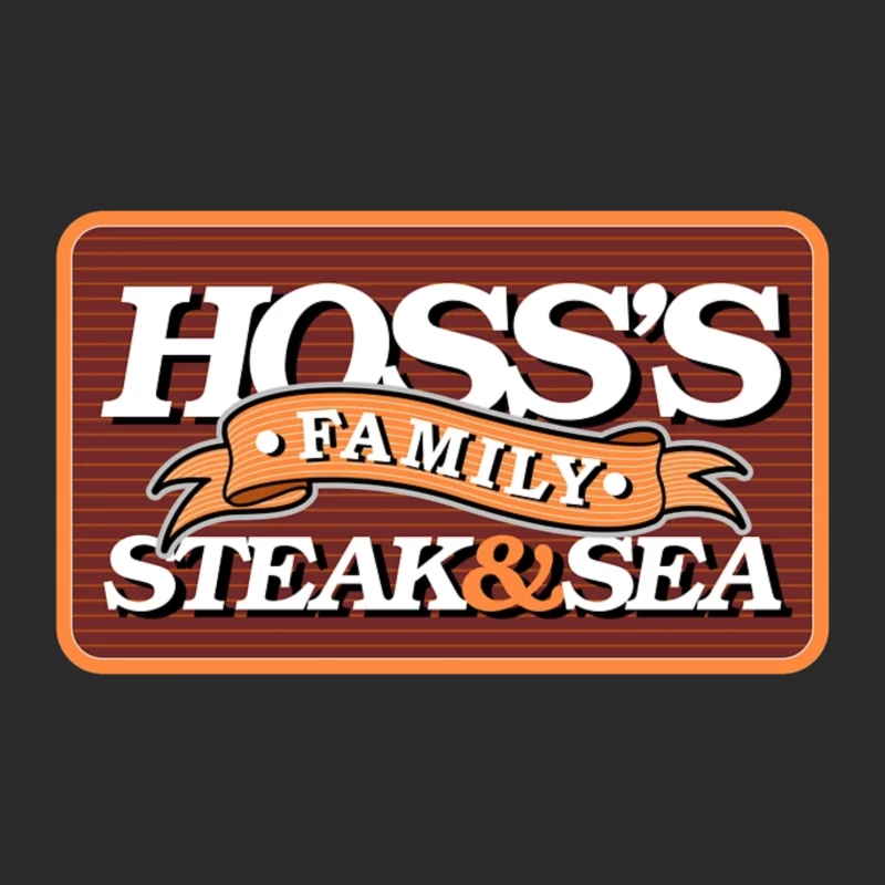 Hoss's Family Steak & Sea Restaurant Vintage Logo Design Baseball Cap