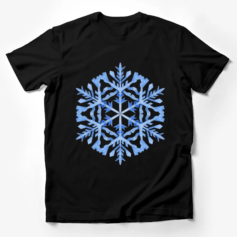 Flocon de neige bleu aquarelle Homme T-Shirt