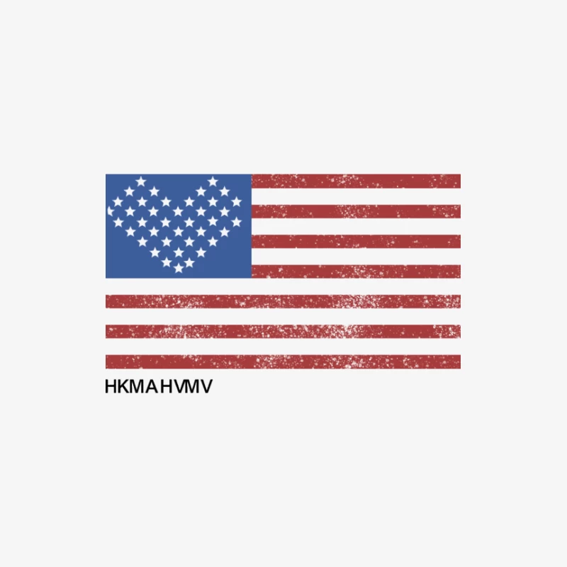 Herz-Flagge mit Streifendesign Herren Langarm T-Shirt
