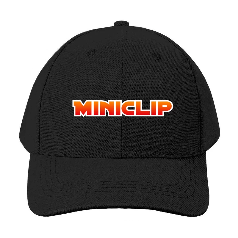 Miniclip Gaming Company Logo in Orange and Red Gradient Typography Baseball Cap